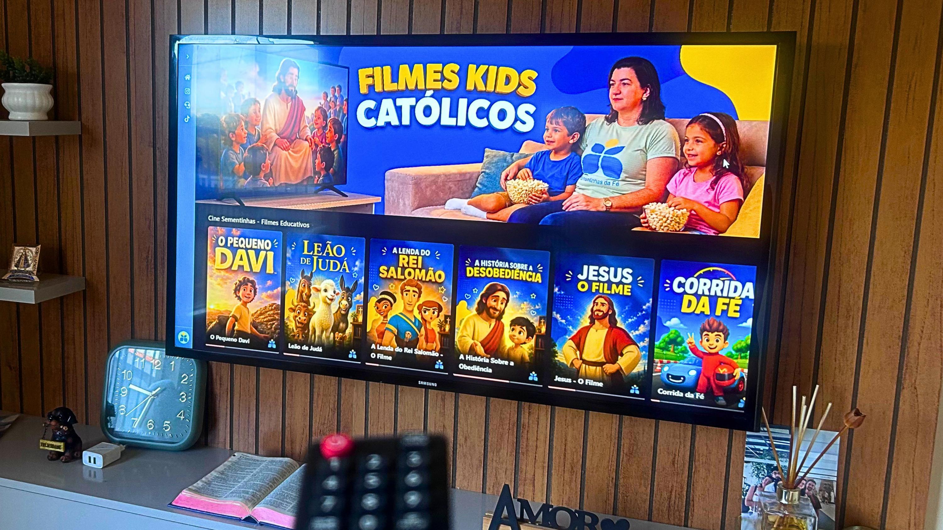 Sementinhas TV — interface do streaming católico infantil